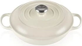 Le Creuset Gourmet-Profitopf Bräter aus Gusseisen rund 26cm 2.2l meringue