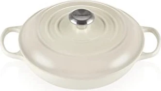 Le Creuset Gourmet-Profitopf Bräter aus Gusseisen rund 26cm 2.2l meringue