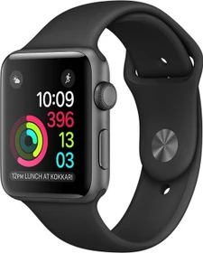 Apple Watch Series 2 Aluminium 42mm dunkelgrau mit Sportarmband schwarz