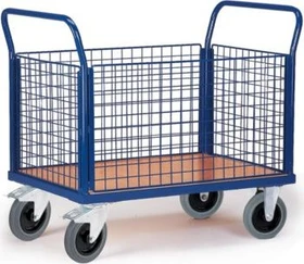 Rollcart Gitter-Vierwand Transportwagen 85x47cm blau
