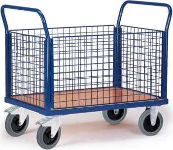 Rollcart Gitter-Vierwand Transportwagen 85x47cm blau