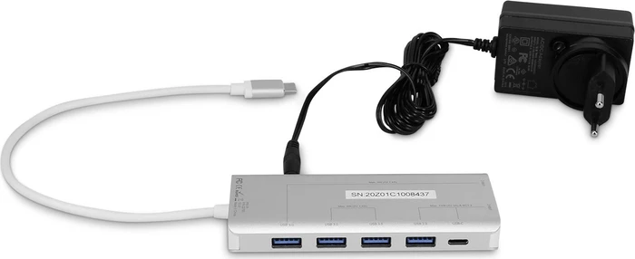 LMP USB-C Hub, 1x USB-C 3.0 [Stecker], silber
