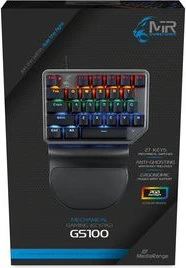 MediaRange Gaming Series GS100 Mechanical Gaming Keypad, schwarz/mehrfarbig/silber, USB-A