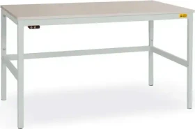 Manuflex Cantolab ESD-Arbeitstisch 120x80cm lichtgrau/grausilber