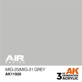 AK-Interactive 3rd Gen Acrylic Colors Air Series mig-25/mig-31 grey, 17ml