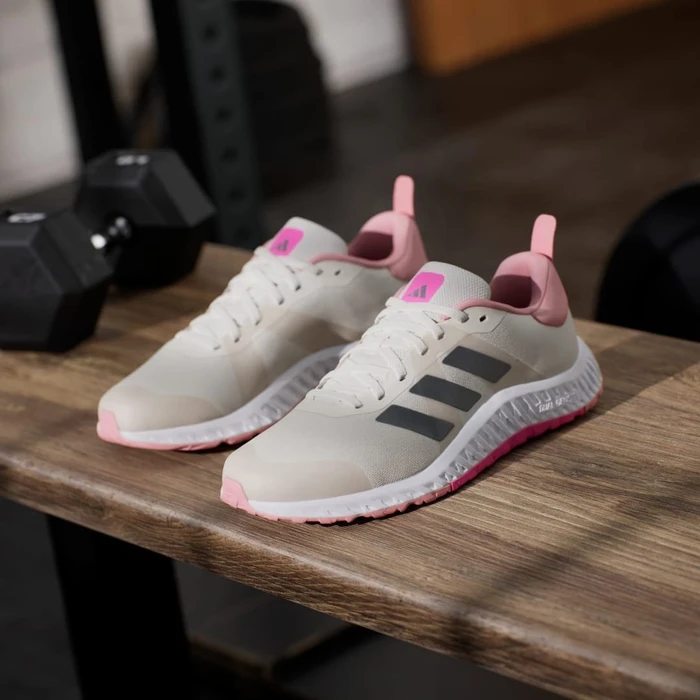 adidas Everyset Trainer chalk white/iron metallic/lucid pink (Damen)