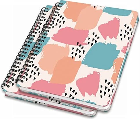 Sigel Jolie Spiral-Notizbuch, A5, punktiert, Hardcover, Motiv Brush Marks, 120 Blatt
