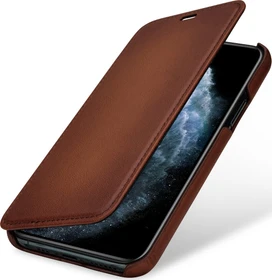 Stilgut Book Type Leather Case für Apple iPhone 11 Pro braun