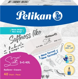 Pelikan Radierer Silk S+S 40L, weiß, 40er-Pack