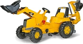 rolly toys rollyJunior CAT Trettraktor mit Frontlader und Heckbagger gelb