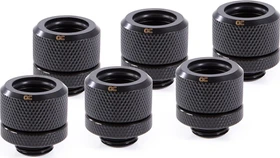 Alphacool Eiszapfen Rohranschluss G1/4" auf 14mm, deep black, 6er-Pack