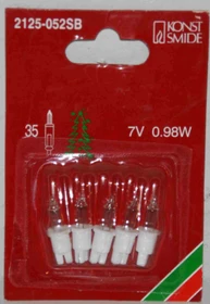 Konstsmide Ersatzbirne für Weihnachtsbeleuchtung klar 7V 1.2W, 5 Stück