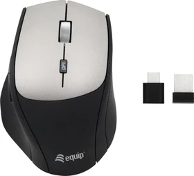 Equip Life Wireless Mouse with Dual-Connect Adapter, grau/schwarz, USB (245115)