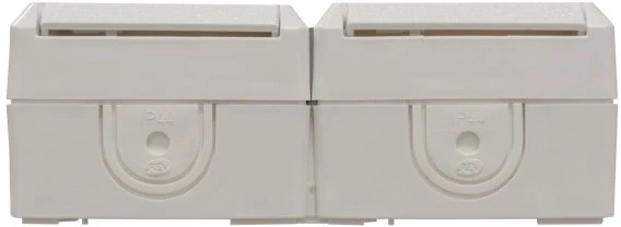 REV Ritter AquaForm Steckdose 2-fach AP IP44, weiß