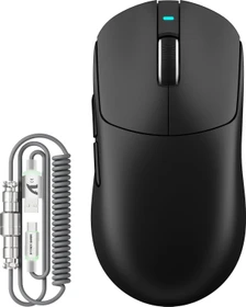 Attack Shark X8 Plus Tri-mode Wireless Gaming Mouse, schwarz, inkl. C06 Ultra LED Kabel, USB/Bluetooth