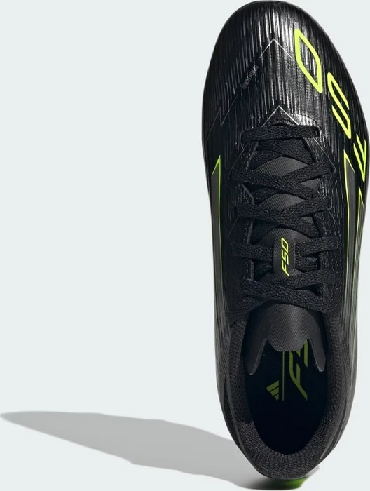 adidas F50 League FG/MG core black/iron metallic/lucid lemon (Junior)