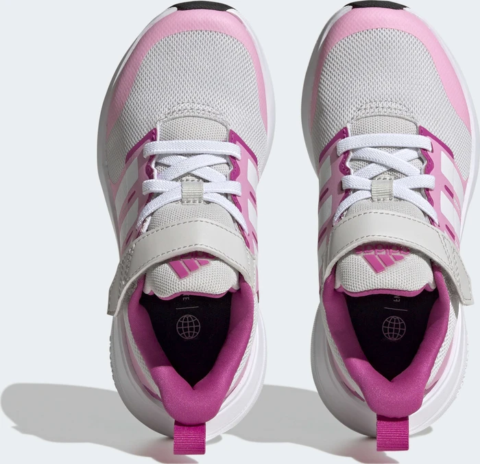adidas Fortarun 2.0 Cloudfoam Elastic Lace Top Strap grey one/cloud white/beam pink (Junior)