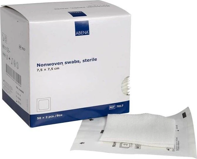 Abena Curi Med Vlieskompressen steril, 7.5 x 7.5cm, 100 Stück