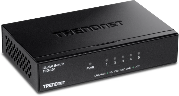 TRENDnet TEG-S Desktop Gigabit Switch, 5x RJ-45