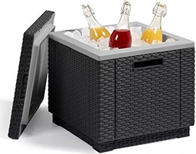 Jardin Allibert Ice Cube Beistelltisch/Kühlbox graphit