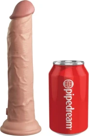 Pipedream King Cock Elite 9" Vibrating + Dual Density Cock light