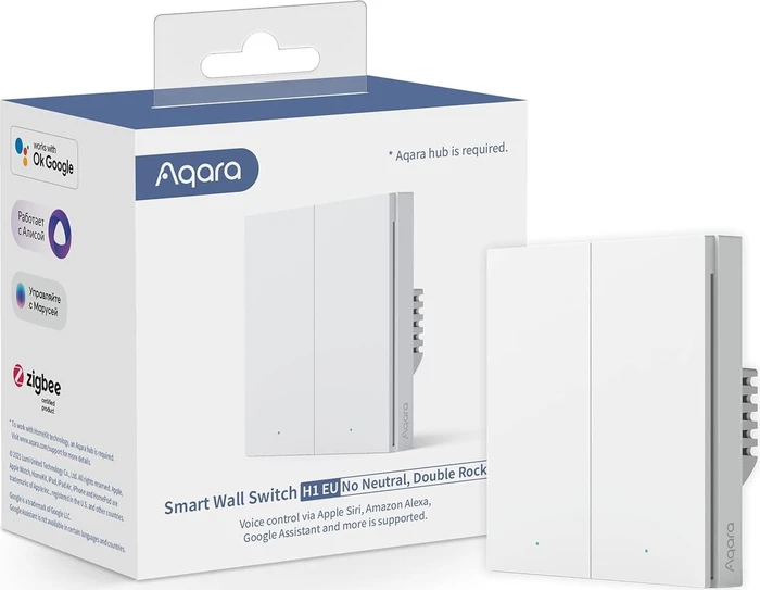 Aqara Smart Wall Switch H1 mit Nullleiter weiß, 2-fach