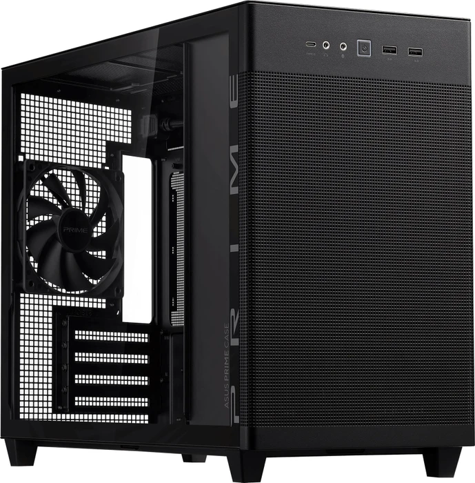 ASUS Prime AP201 Tempered Glass, schwarz, Glasfenster