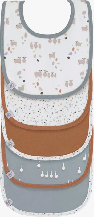 Lässig Lätzchen Tiny Farmer Schaf, 5 Stück