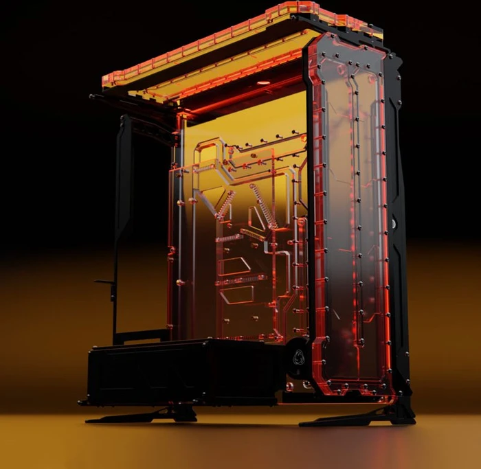 Singularity Computers Spectre [3.0], schwarz, Acrylfenster
