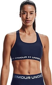 Under Armour Armour Mid Crossback Sport-BH midnight navy/white (Damen)
