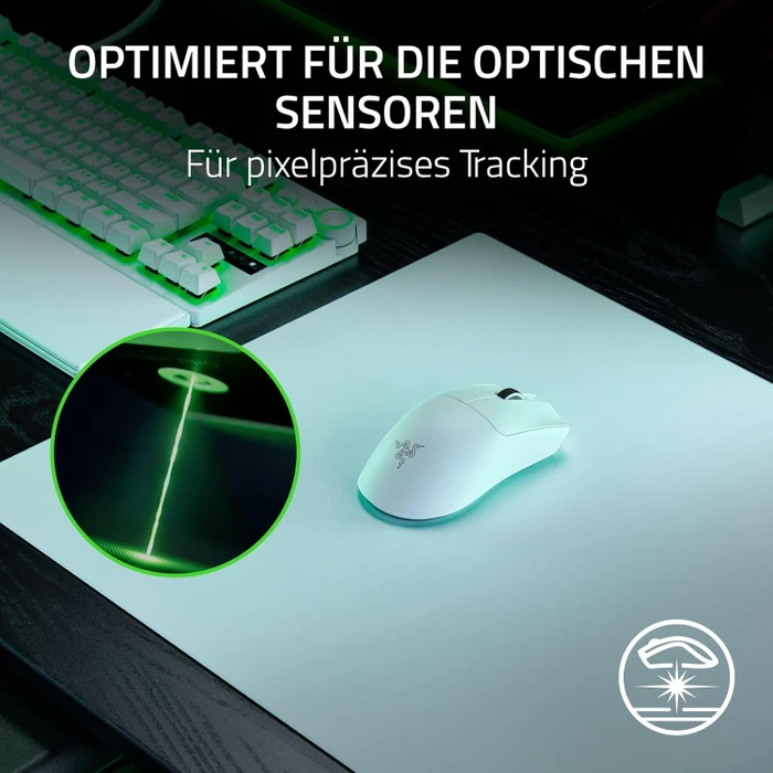 Razer Atlas Pro Gaming-Mauspad aus gehärtetem Glas, 500x400mm, 1.9mm dick, weiß