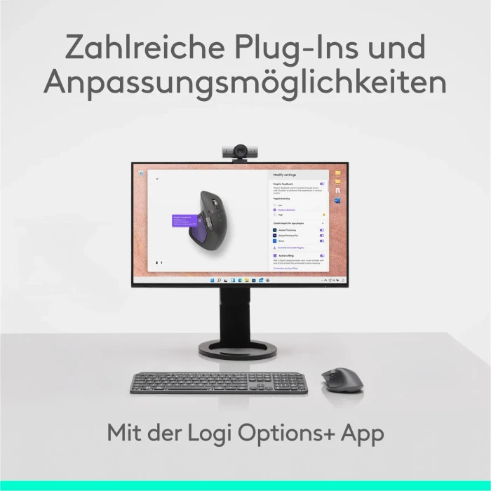 Logitech MX Master 4 for Mac Space Black, schwarz, Logi Bolt, USB/Bluetooth