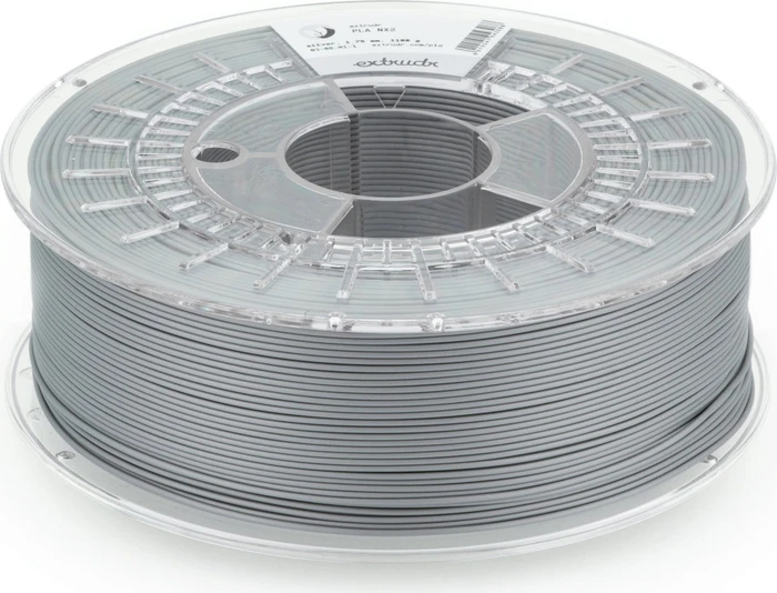 Extrudr PLA, Grau / Silber, Spule, 1.75mm, 5.00kg