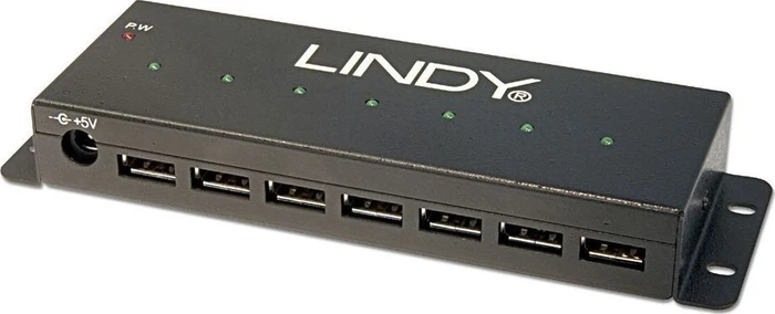 LINDY 7 Port USB 2.0 Metall Hub Image