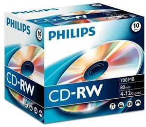 Philips CD-RW 80min/700MB, 10er Pack