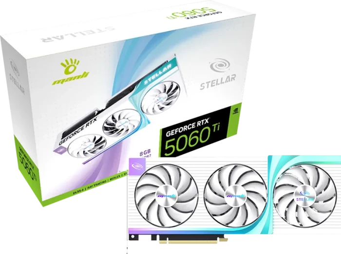 Manli Stellar GeForce RTX 5060 Ti OC, 8GB GDDR7, HDMI, 3x DP