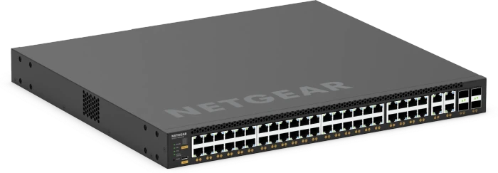 Netgear AVoIP M4350 Rackmount 2.5G Managed Switch, 48x RJ-45, 4x SFP28, 236W PoE++