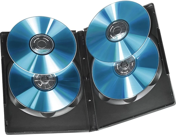 Hama DVD-Hülle für 4 Discs, schwarz, 5 Stück