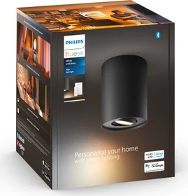 Philips Hue White Ambiance Pillar Spot 1-flammig schwarz