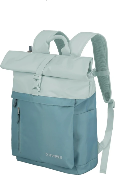Travelite Basics Rollup Laptoprucksack, 15.6", Ice Blue