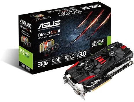 ASUS GeForce GTX 780 DirectCU II, GTX780-DC2-3GD5, 3GB GDDR5, 2x DVI, HDMI, DP