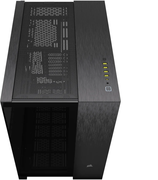 Corsair 6500X Black/Obsidian Aluminium, schwarz/silber, Glasfenster