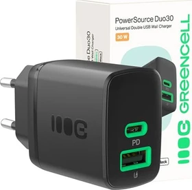 Green Cell PowerSource Duo30 Ladegerät 30W schwarz