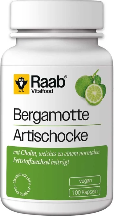 Raab Vitalfood Bergamotte Artischoke Kapseln, 100 Stück