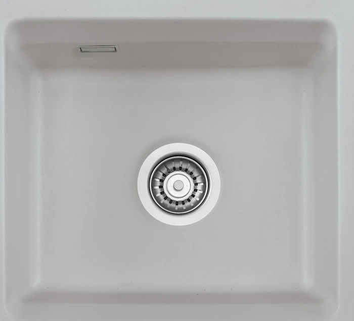 systemceram Kara 51 F/o Einbau Becken mittig titan