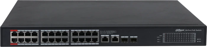 Dahua PFS32 Rackmount Gigabit Switch, 24x RJ-45, 2x RJ-45/SFP, 360W PoE++