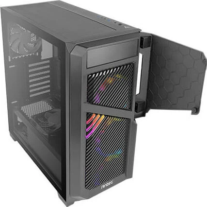 Antec Dark League Dark Phantom DP502 Flux, schwarz, Glasfenster
