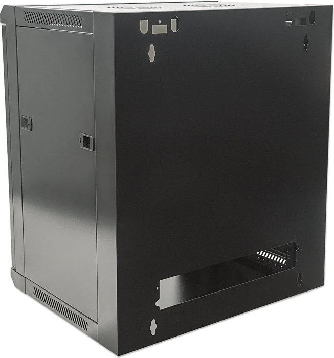 Intellinet Wandschrank 12HE, Sicherheitsglastür, schwarz, 600mm tief
