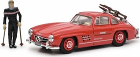 Schuco Mercedes-Benz 300 SL rot mit Ski