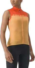 Castelli Velocissima Trikot ärmellos soft orange/scarlet lava (Damen)